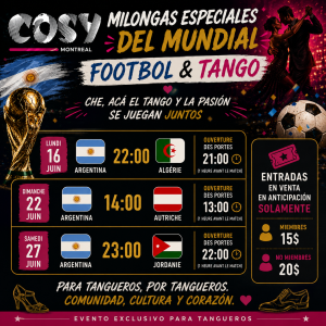 MILONGAS SPÉCIALES DU MONDIAL 2026